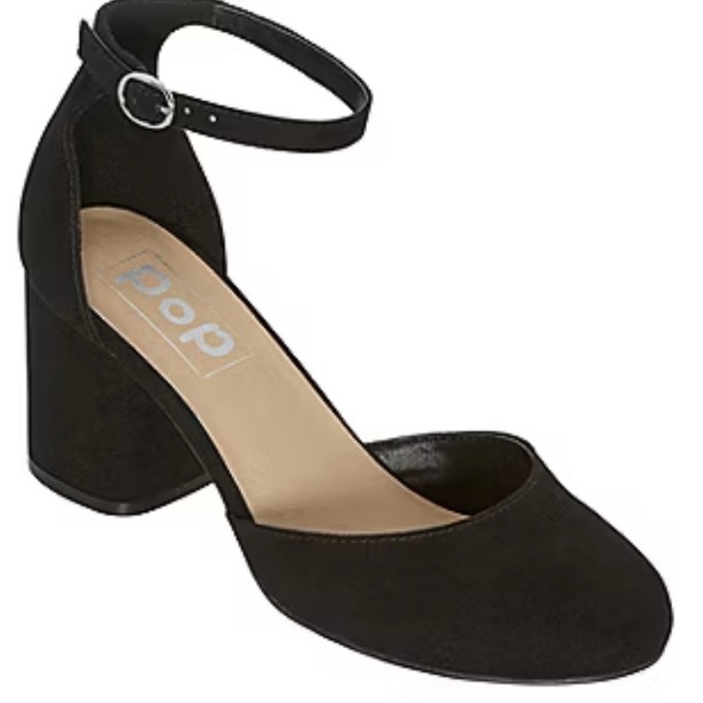 Pop Women's Elegant Black‎ Block Heels